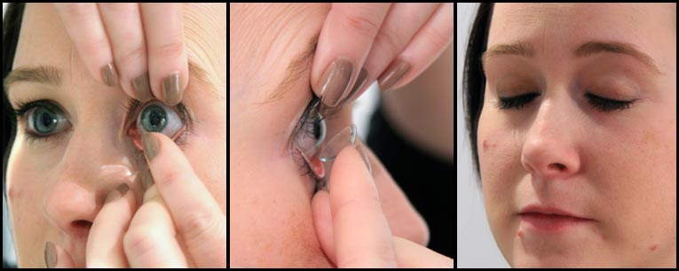 How to insert contact lenses
